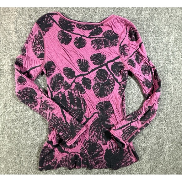 NIC+ZOE Pink and Black Long Sleeve Top - Picture 3 of 7